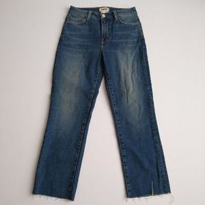 L'agence Womens Jeans Cropped Raw Hem Straight Leg Size 25